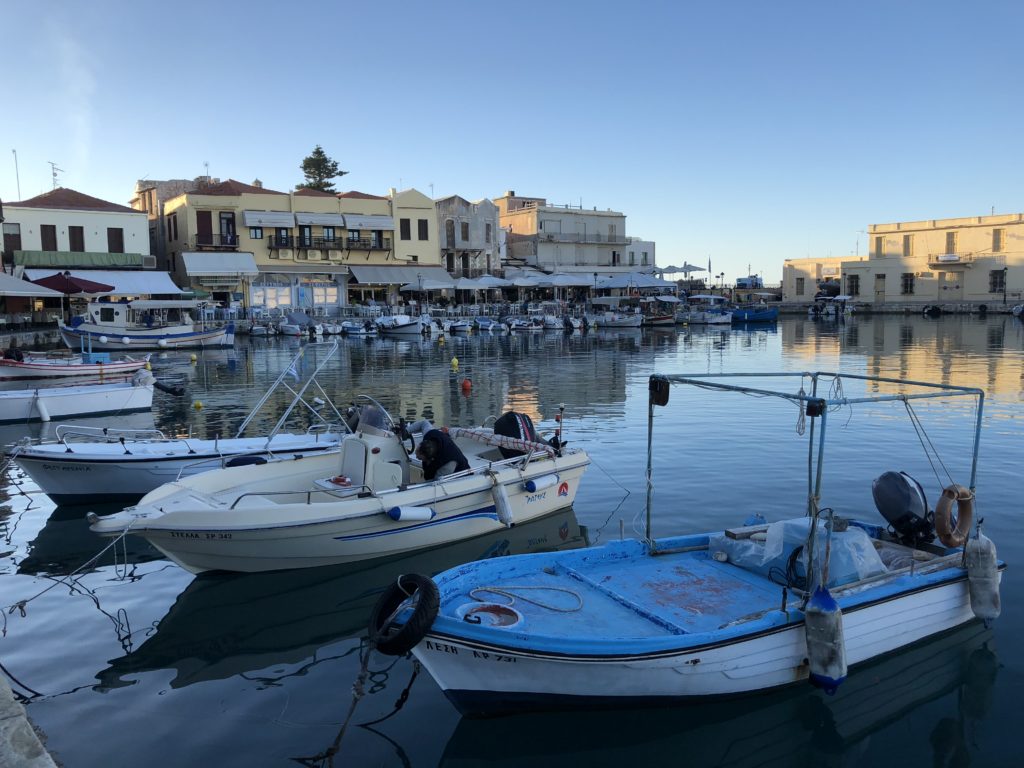 The Venetian Harbor Of Rethymno