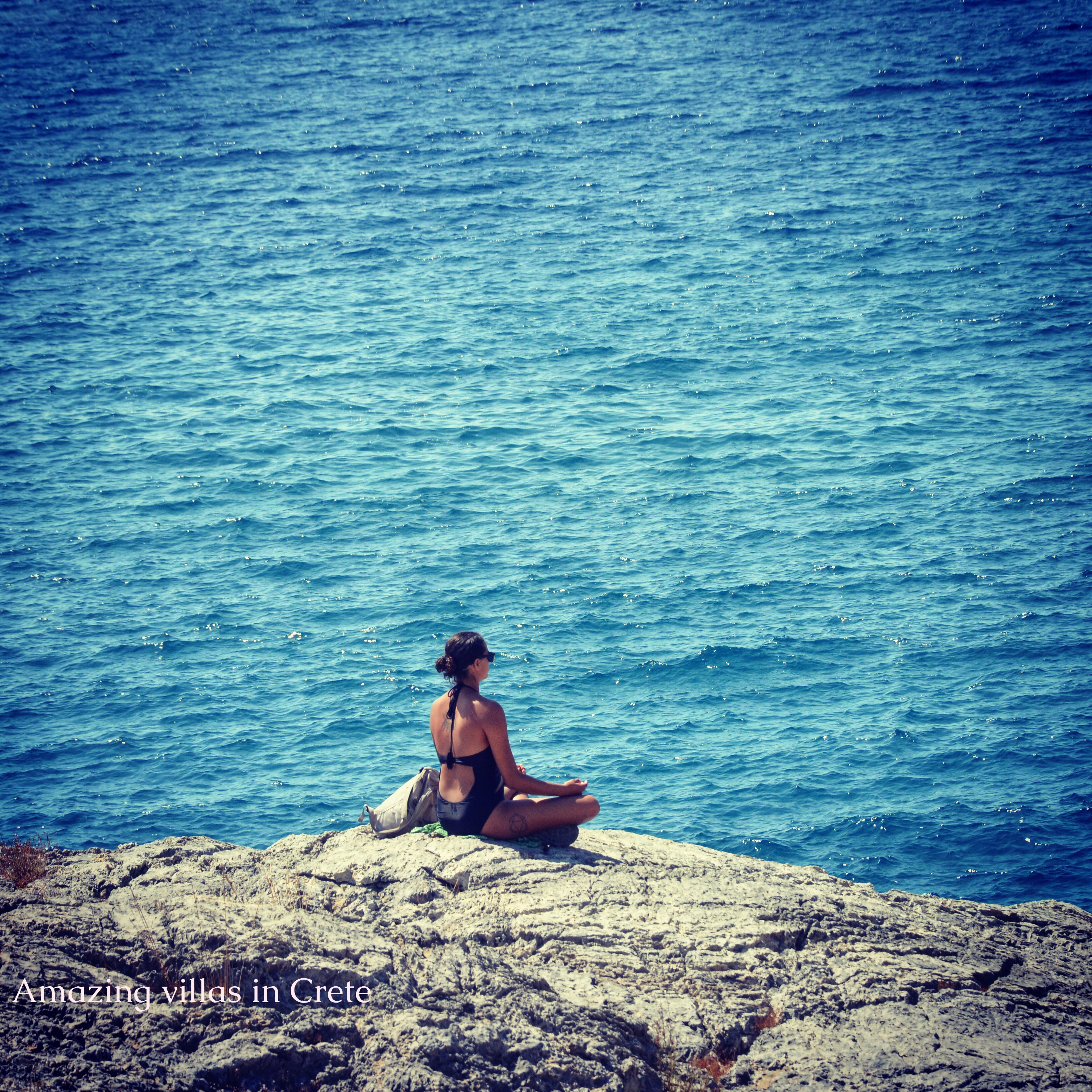 Amazing Villas in Crete - Yoga on the rocks