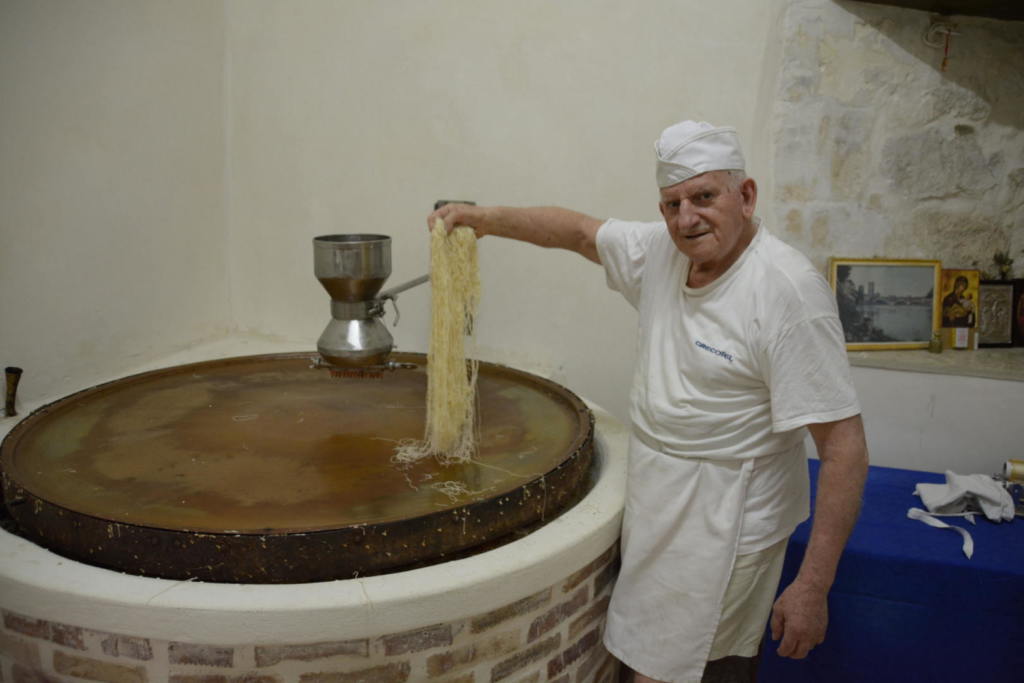 Traditional film pastry dough maker in Rethymnon - Kyr Giorgos
